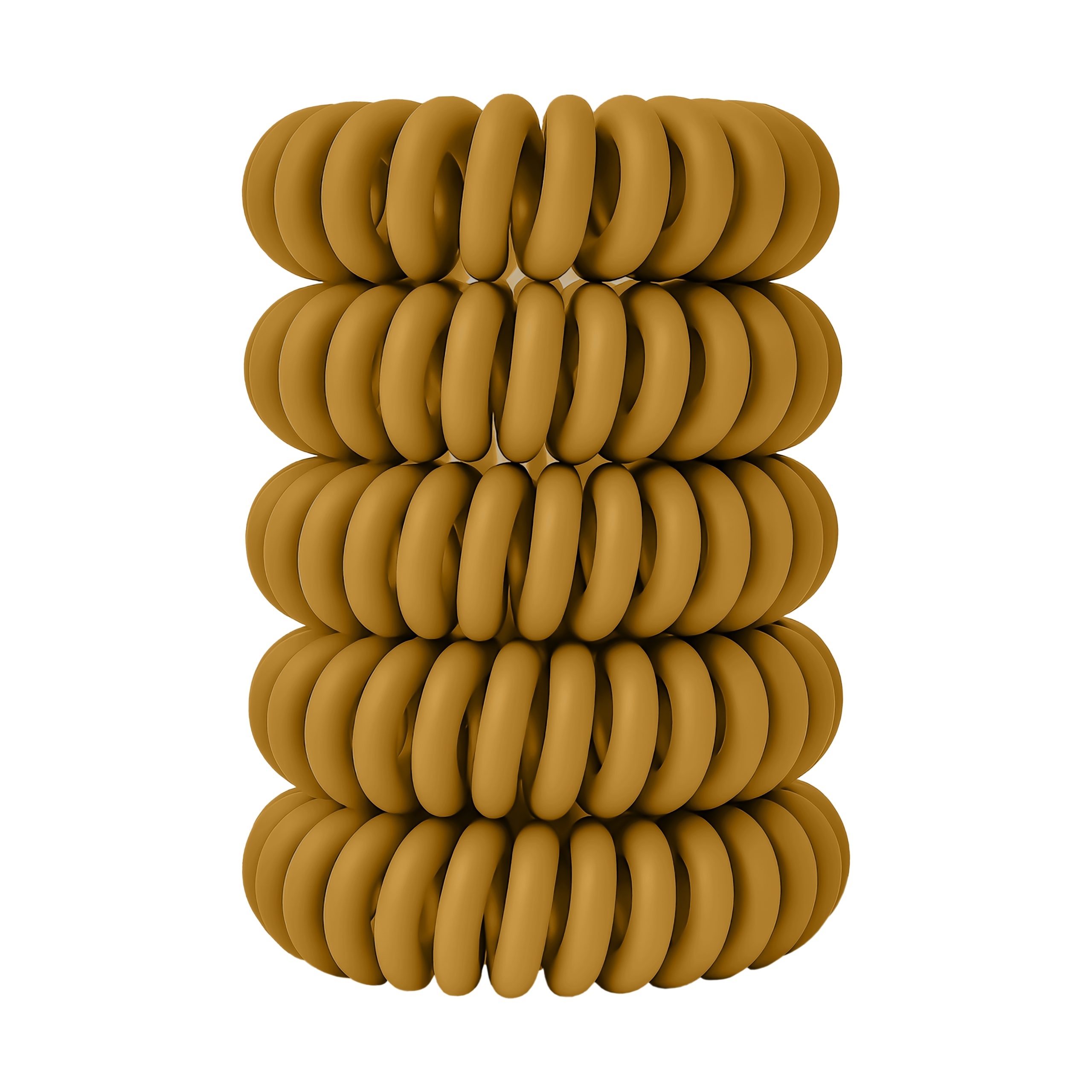 Spiral Haargummi Senfgelb | 5er Pack - 4cm – Bild 10